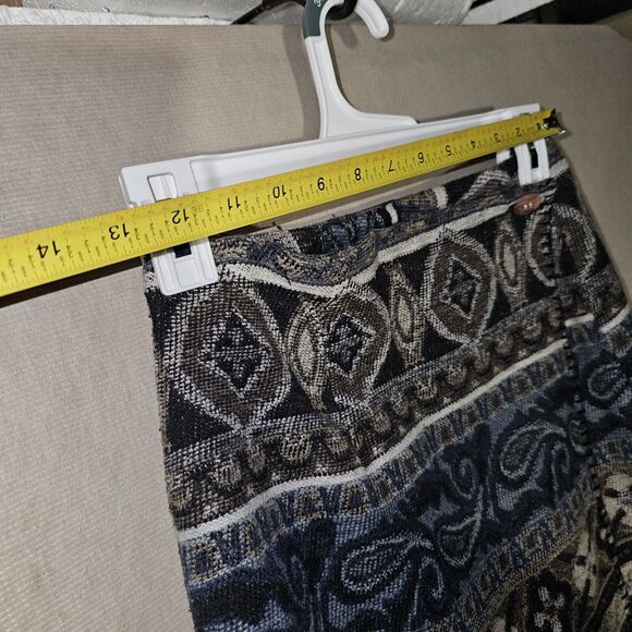 Vintage Tapestry Mini Skirt Size 9 Southwestern Aztec Style Geometric Chic - Picture 6 of 10